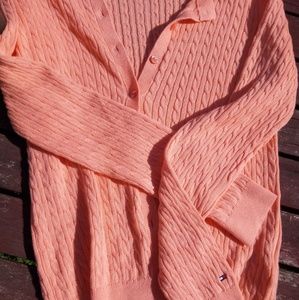 Tommy Hilfiger Pink Light Cardigan Sweater NWOT